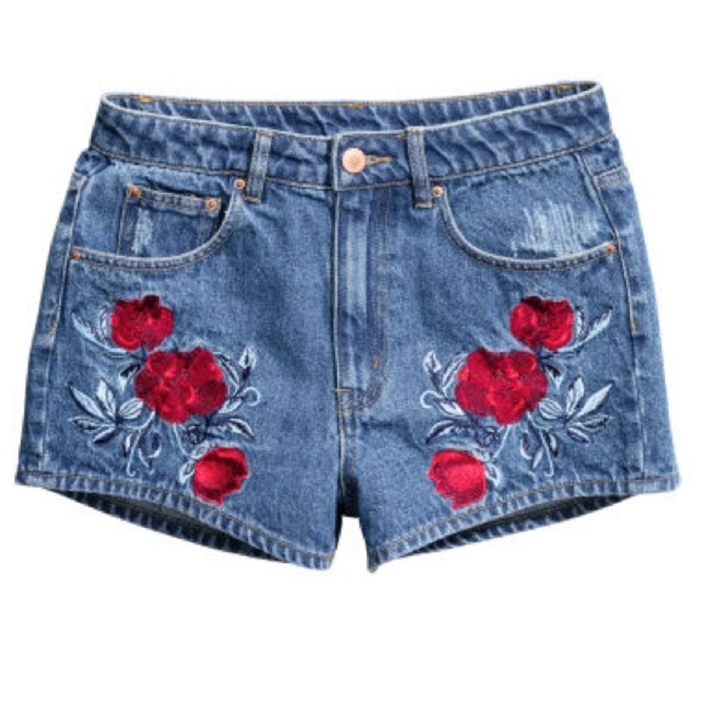 H&M X COACHELLA • Rose 🌹 Embroidered Denim (4/S)